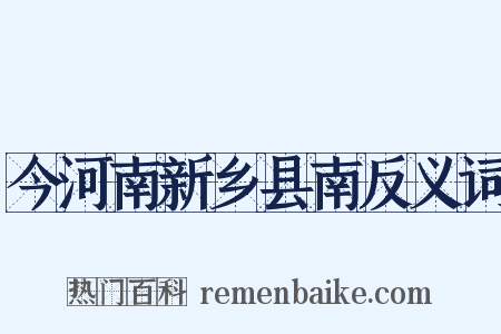 今河南新乡县南反义词是什么意思的图片